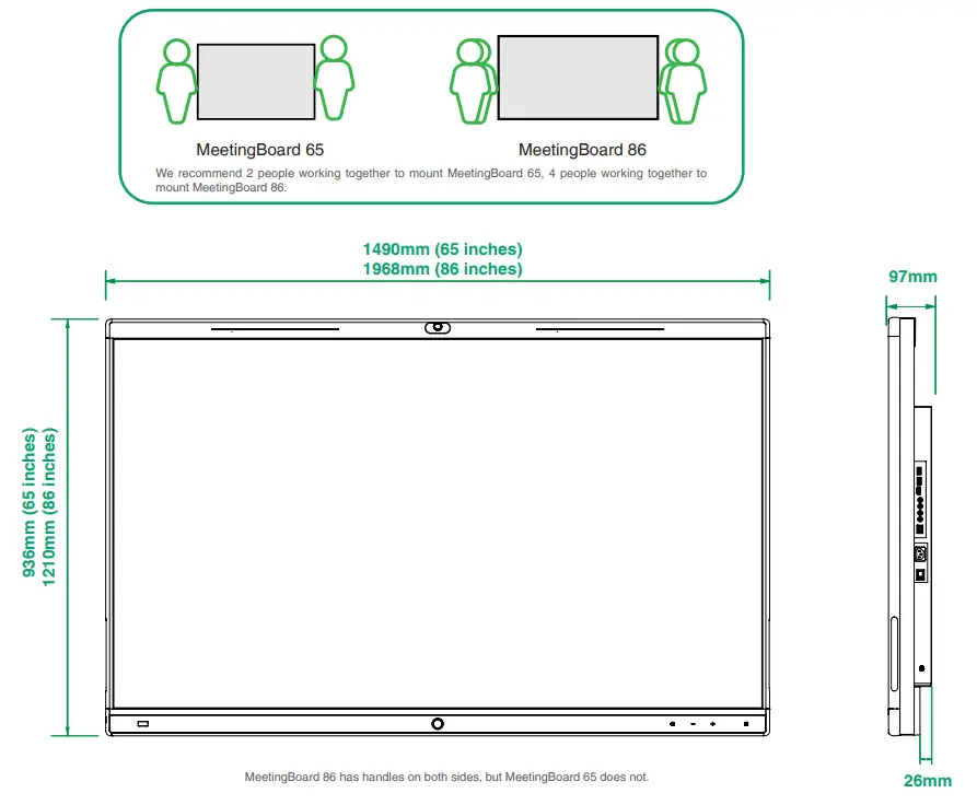 Yealink MeetingBoard 65 Collaboration Display For Microsoft Teams - Standard Accessories 1