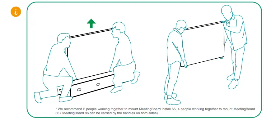 Yealink MeetingBoard 65 Collaboration Display For Microsoft Teams - security screw