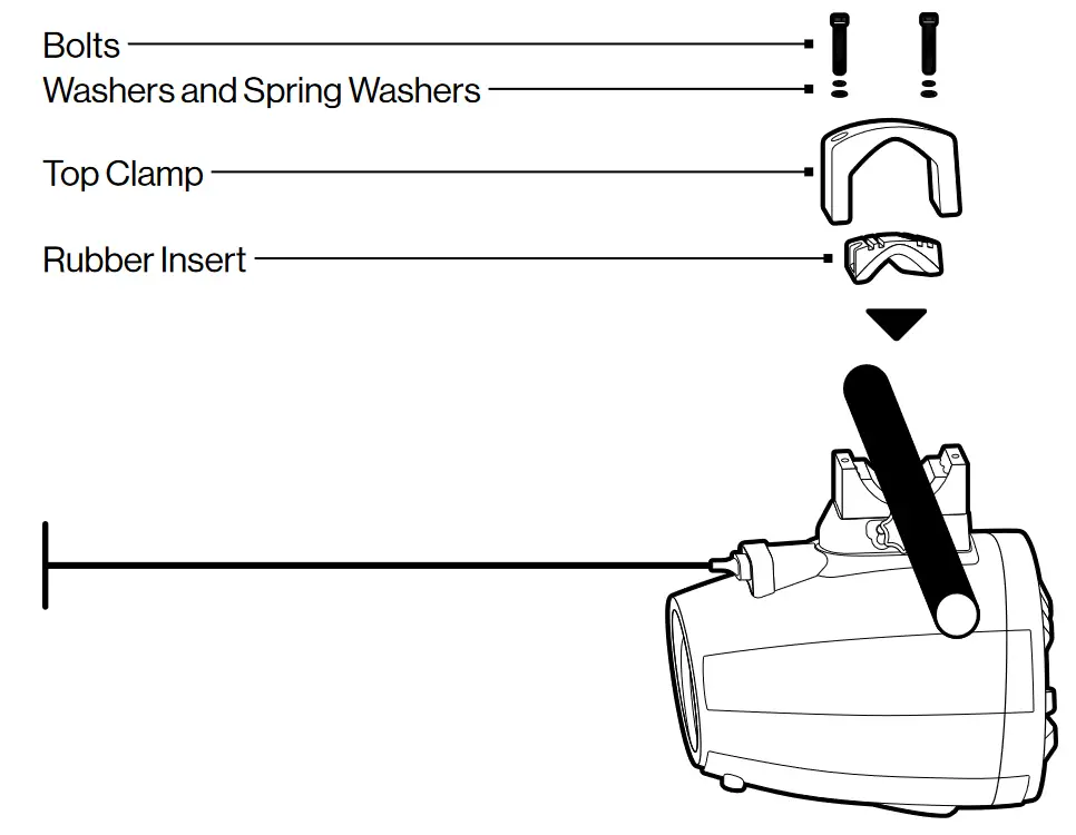 ECOXGEAR ExtremeTower T8 8 Inch Tower Speakers - Top Clamp 2
