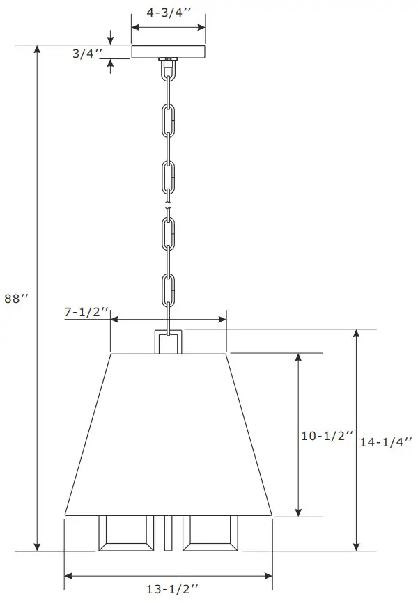 CRYSTORAMA 2254 PN Westwood Four Light Mini Chandelier