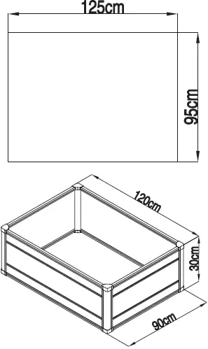 Outsunny 845-452V02 Plastic Raised Garden Planter 01