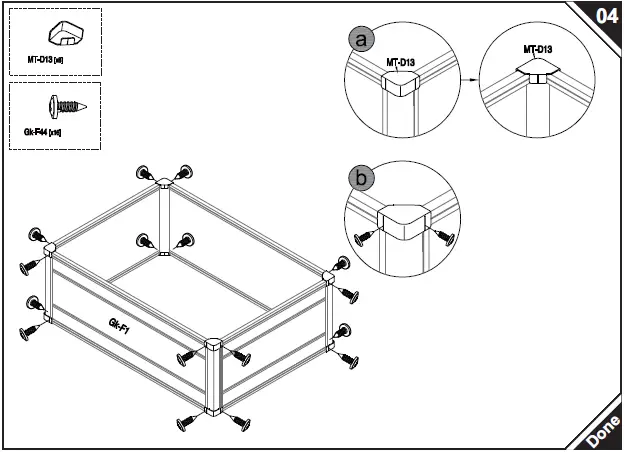 Outsunny 845-452V02 Plastic Raised Garden Planter 07