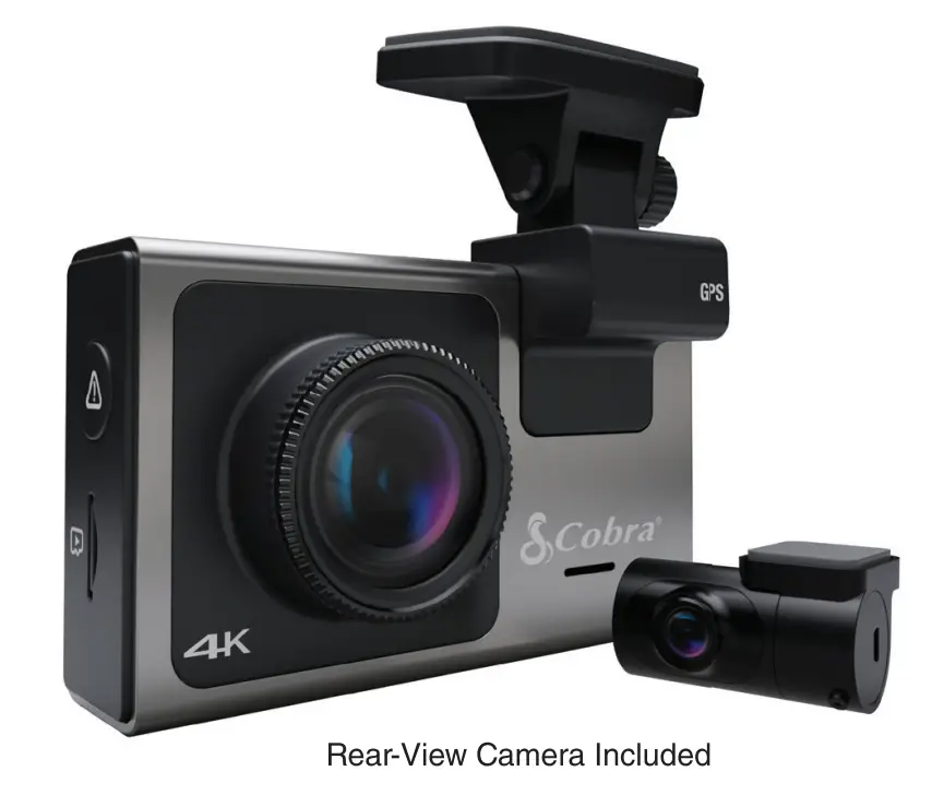 4K Smart Dash Cam with Rear-View Accessory Camera
