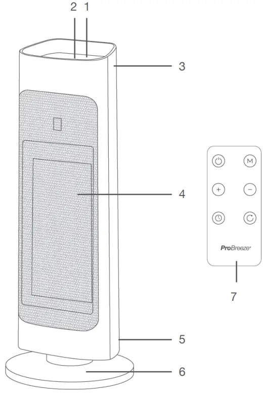 Pro Breeze PB H15 Tower Ceramic Space Heater - PARTS