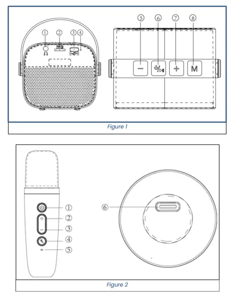 Livoo TEC618 Bluetooth Wireless Mini Karaoke - fig