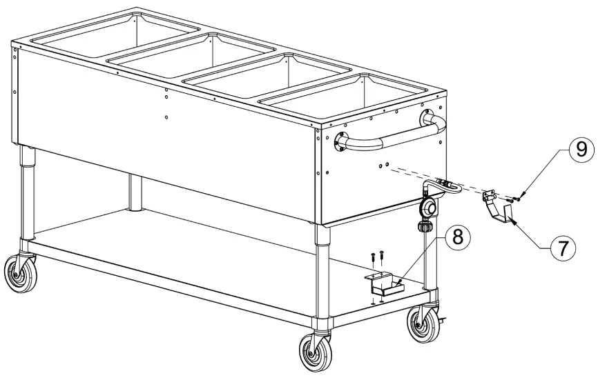 BACKYARD PRO 554BPGST2WLP Open Well Mobile Outdoor Steam Tables - STEP 5