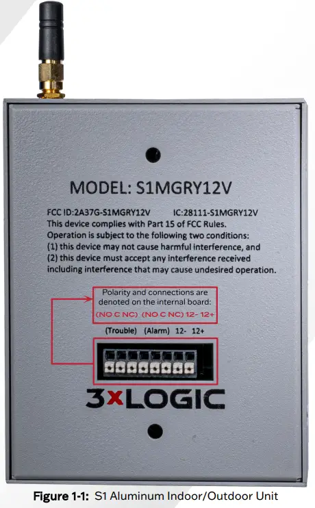 3xLOGIC S1 Gunshot Detection Single Sensor - Figure
