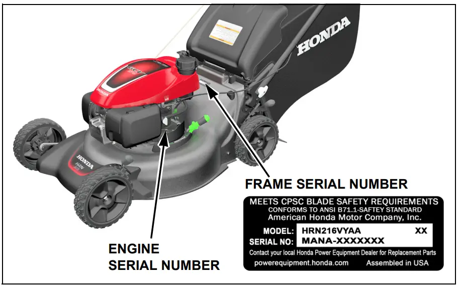 HONDA HRN216VYPA Lawn Mower - Fig 40