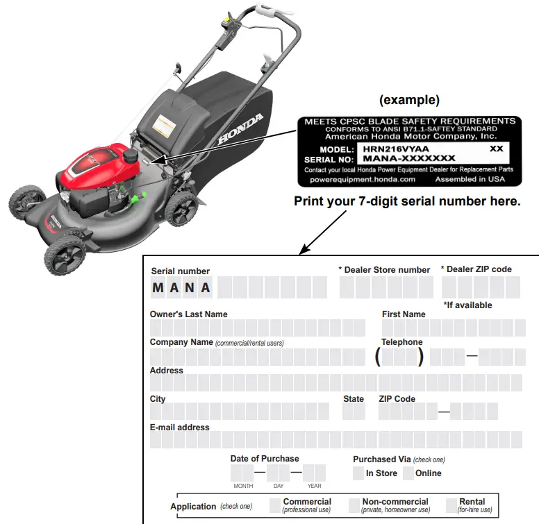 HONDA HRN216VYPA Lawn Mower - Fig 41
