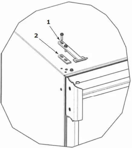 U LINE 230V Marine Series 14 Inch Stainless Solid Ice Maker - Door Latch 11