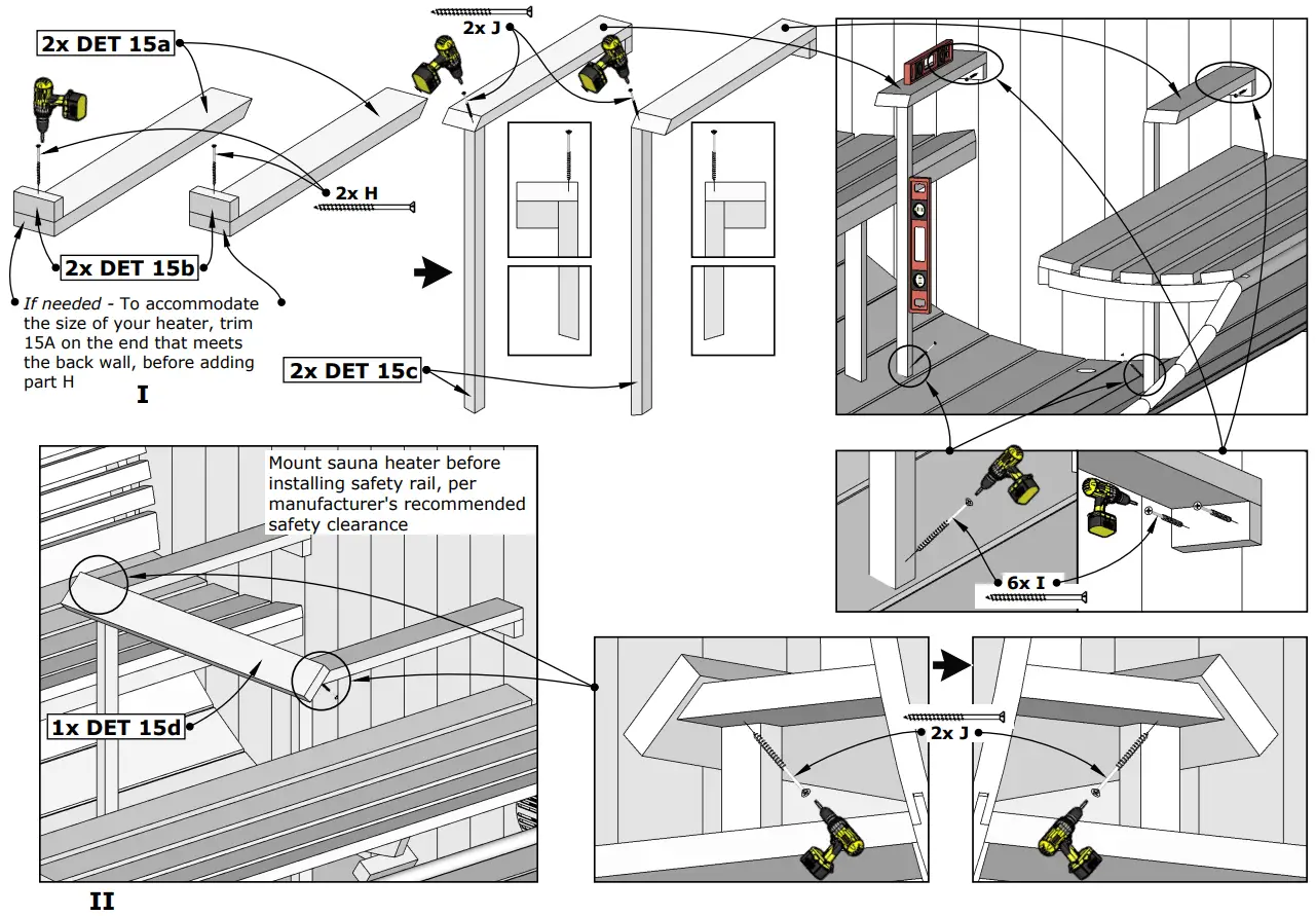 saunalife E7W Half Glass Window Ergo Series Barrel Sauna - Barrel Sauna 10
