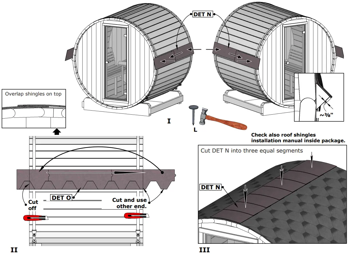 saunalife E7W Half Glass Window Ergo Series Barrel Sauna - Barrel Sauna 12