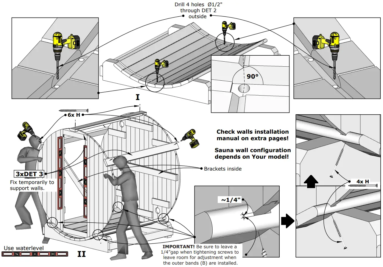 saunalife E7W Half Glass Window Ergo Series Barrel Sauna - Barrel Sauna 4