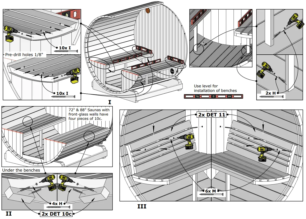 saunalife E7W Half Glass Window Ergo Series Barrel Sauna - Barrel Sauna 9