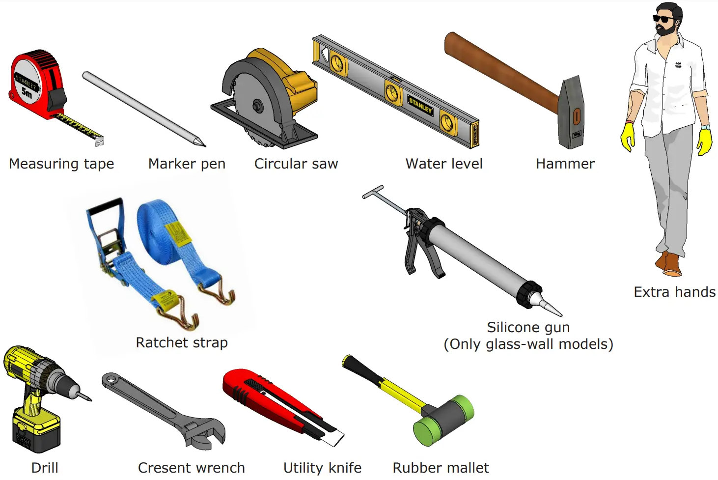 saunalife E7W Half Glass Window Ergo Series Barrel Sauna - Tool