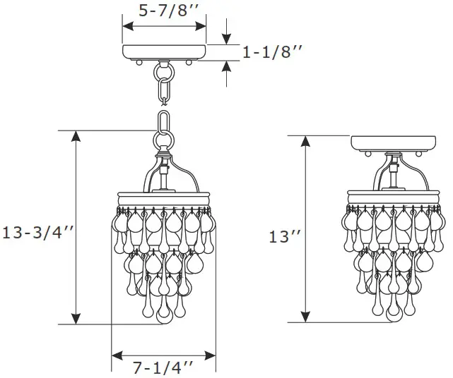 CRYSTORAMA 131 MK CEILING One Light Mini Chandelier - Product Overview 2