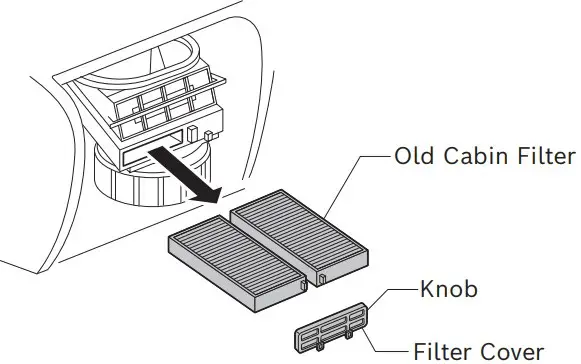 How to remove the cabin filter tray