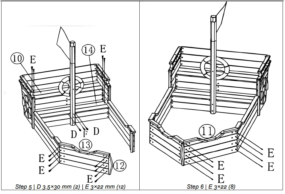 wiltec-51830-Wooden-Sandpit-Boat-with-Bench-06
