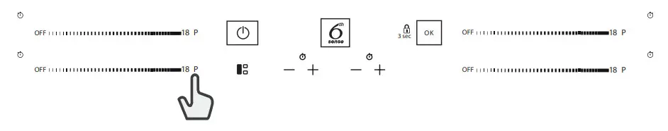 Whirlpool WL S7960 NE 60cm 4 Zones Induction Hob - display