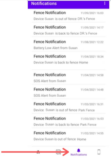 SecuLife GL320 GL Series 4G GPS Tracker - NOTIFICATIONS