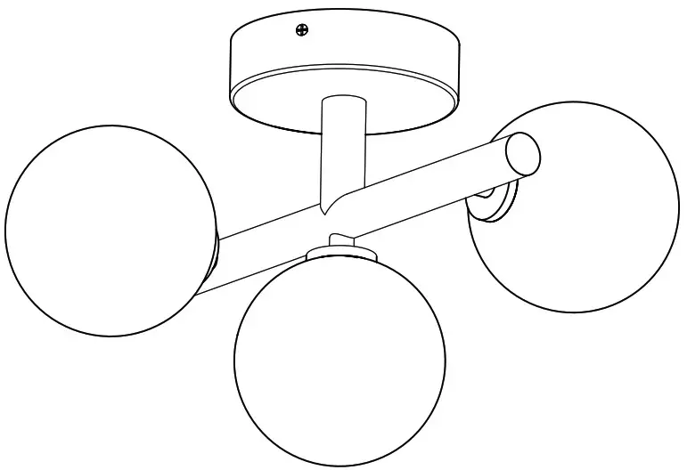 artika FM BLC HD2GD Bloom 3 Light LED Ceiling Light - Cover