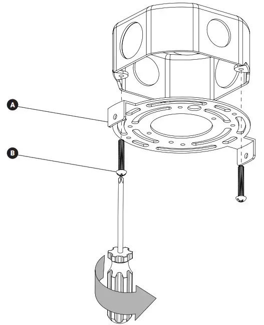 artika FM BLC HD2GD Bloom 3 Light LED Ceiling Light - MOUNTING BRACKET INSTALLATION 1