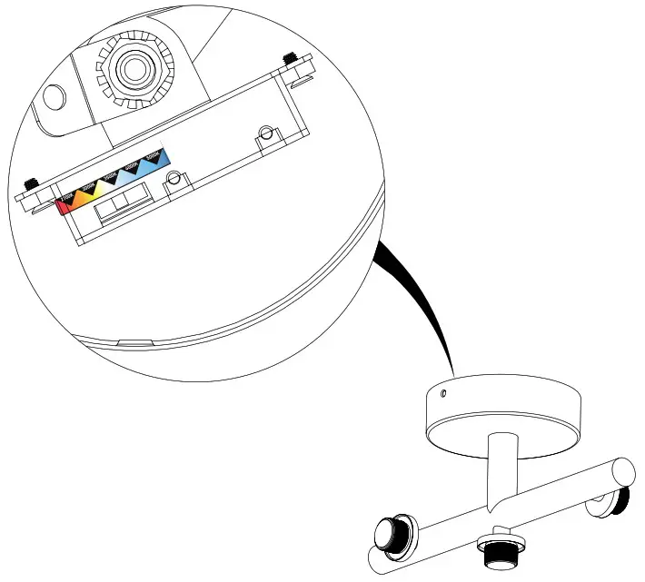 artika FM BLC HD2GD Bloom 3 Light LED Ceiling Light - MOUNTING BRACKET INSTALLATION 3