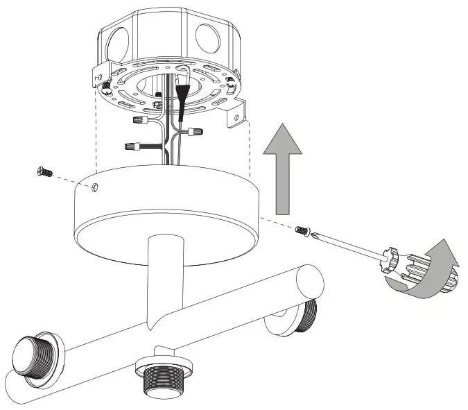 artika FM BLC HD2GD Bloom 3 Light LED Ceiling Light - MOUNTING BRACKET INSTALLATION 4