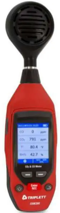 Triplett GSM350 Carbon Monoxide Dioxide IAQ Meter -
