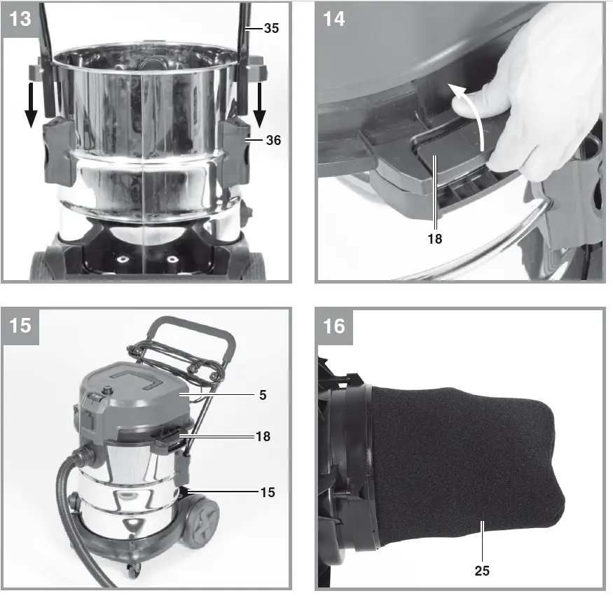 Einhell TE-VC 2350 SACL Wet and Dry Vacuum Cleaner 7