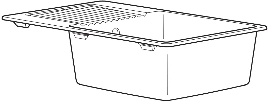 IKEA 704 611 06 KILSVIKEN 1 Bowl with Drainboard - cover