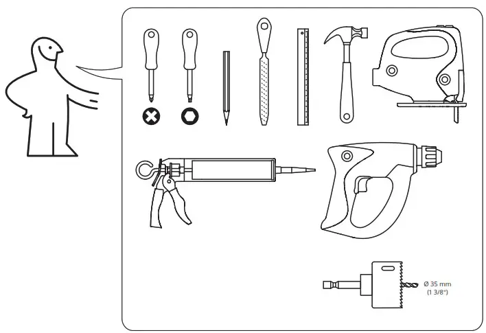 IKEA 704 611 06 KILSVIKEN 1 Bowl with Drainboard - overview 1