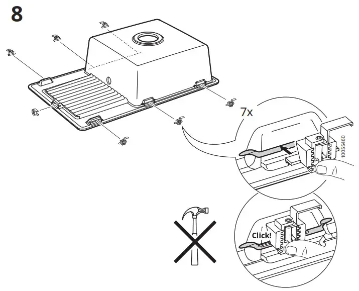 IKEA 704 611 06 KILSVIKEN 1 Bowl with Drainboard - overview 19