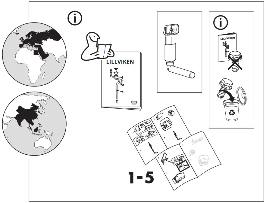 IKEA 704 611 06 KILSVIKEN 1 Bowl with Drainboard - overview 20