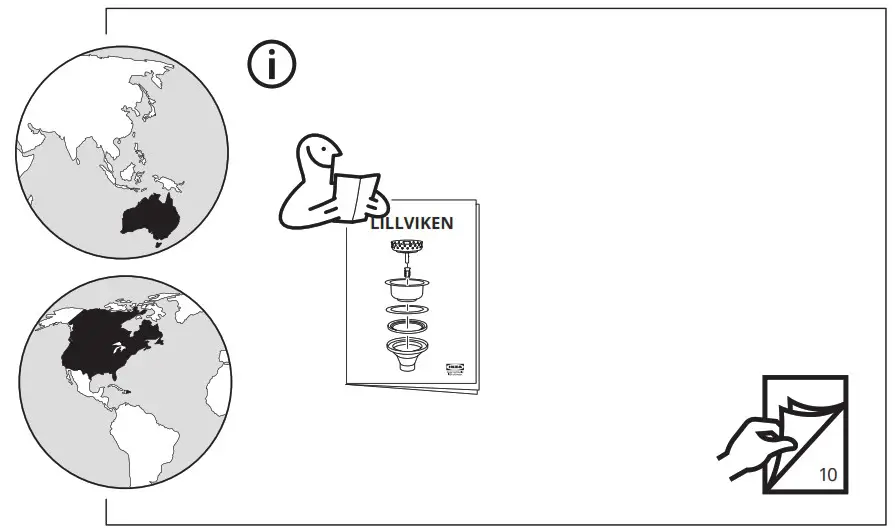 IKEA 704 611 06 KILSVIKEN 1 Bowl with Drainboard - overview 21