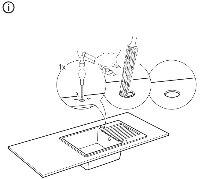 IKEA 704 611 06 KILSVIKEN 1 Bowl with Drainboard - overview 27