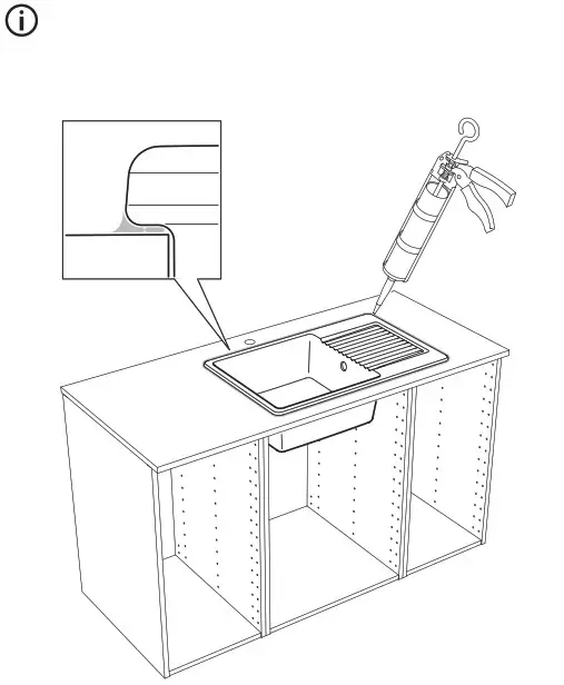 IKEA 704 611 06 KILSVIKEN 1 Bowl with Drainboard - overview 28