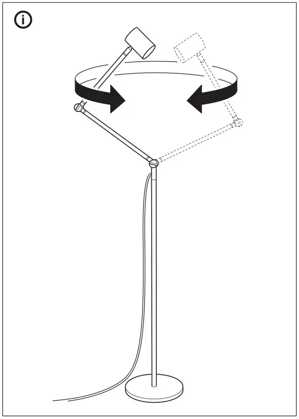 IKEA NYMÅNE Floor Lamp - Adjusting 3