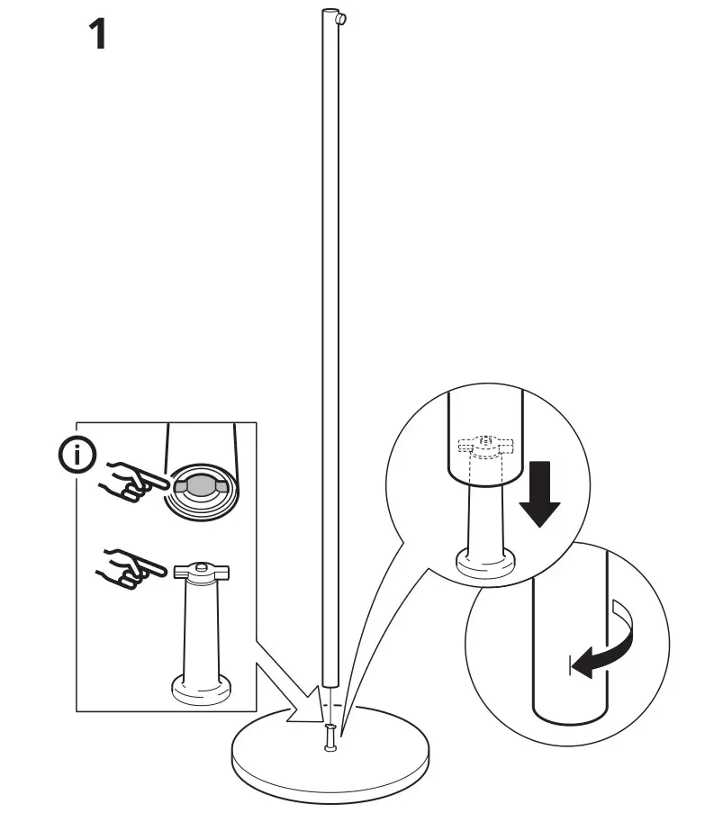 IKEA NYMÅNE Floor Lamp - Assembly 1