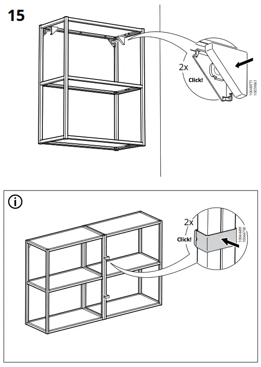 IKEA ENHET 46x30x76cm Wall Frame with Shelves - Figure12