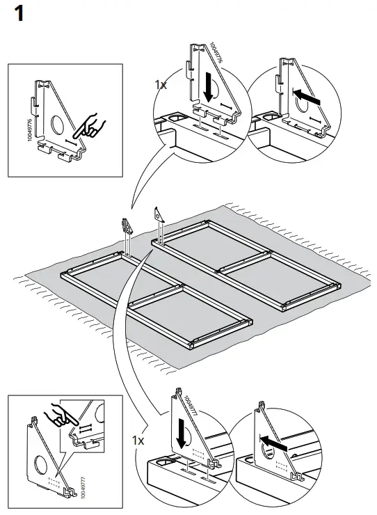 IKEA ENHET 46x30x76cm Wall Frame with Shelves - Figure3