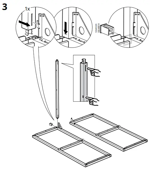 IKEA ENHET 46x30x76cm Wall Frame with Shelves - Figure5