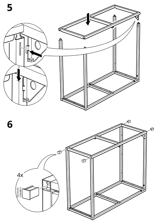 IKEA ENHET 46x30x76cm Wall Frame with Shelves - Figure7