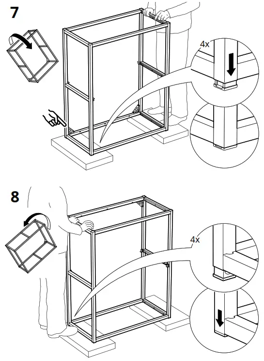 IKEA ENHET 46x30x76cm Wall Frame with Shelves - Figure8