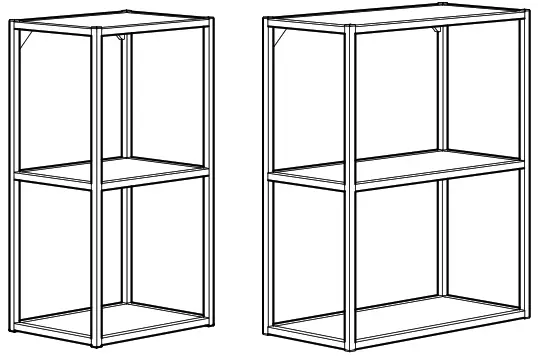 IKEA ENHET 46x30x76cm Wall Frame with Shelves