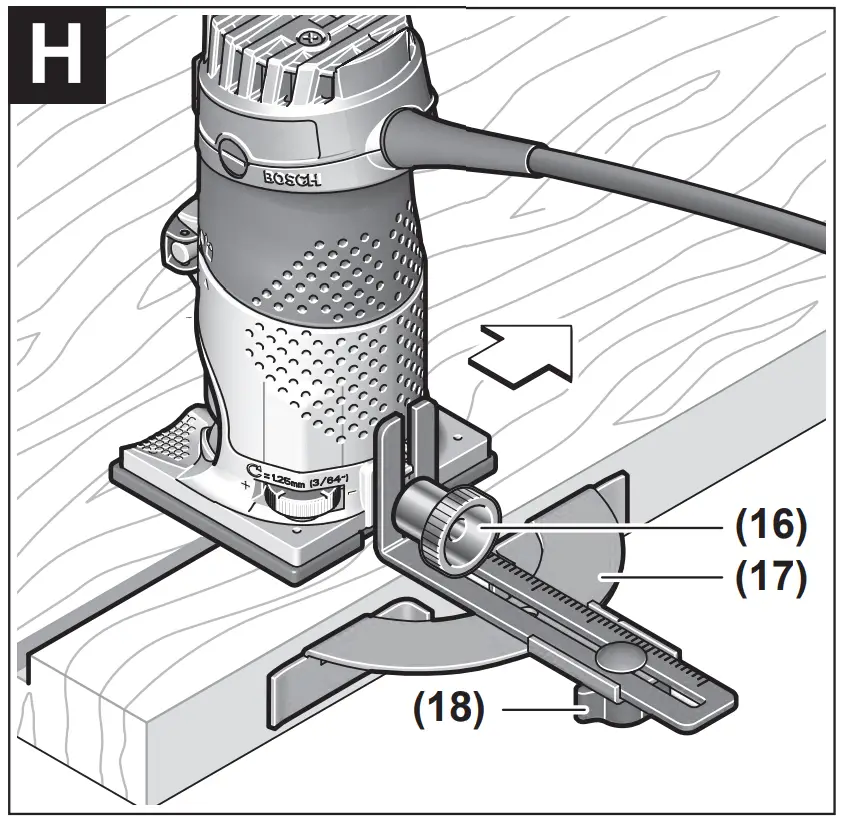 BOSCH GKF 600 Professional Trimmer Palm Router Fitting