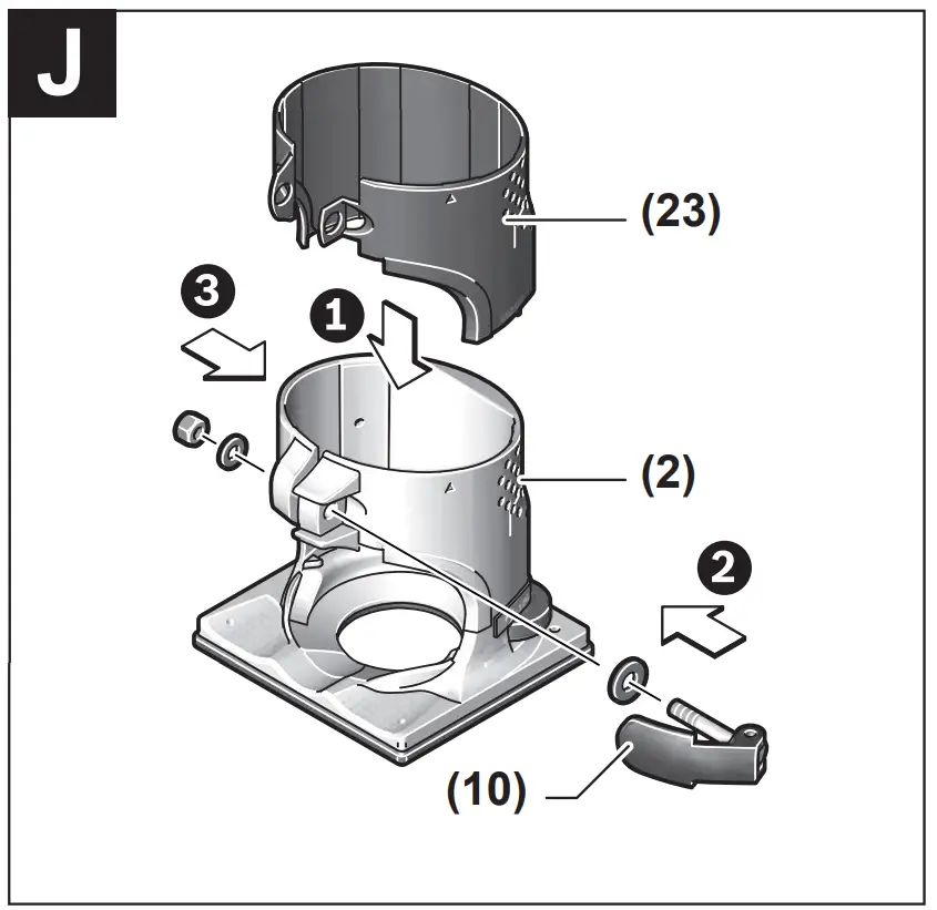 BOSCH GKF 600 Professional Trimmer Palm Router Fitting