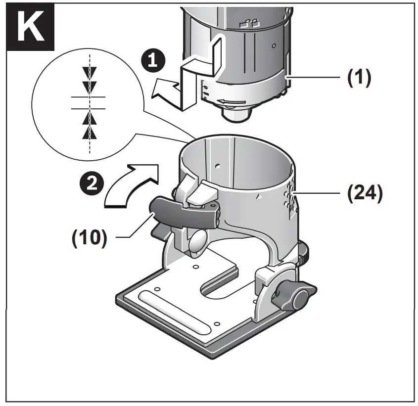 BOSCH GKF 600 Professional Trimmer Palm Router Fitting