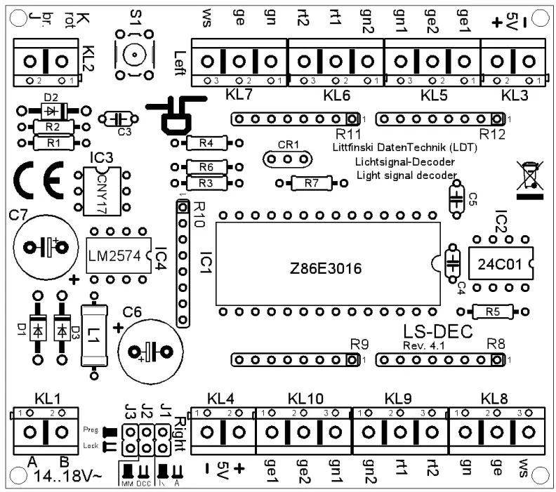 LDT LS DEC DR F Light-Signal Decoder - layout