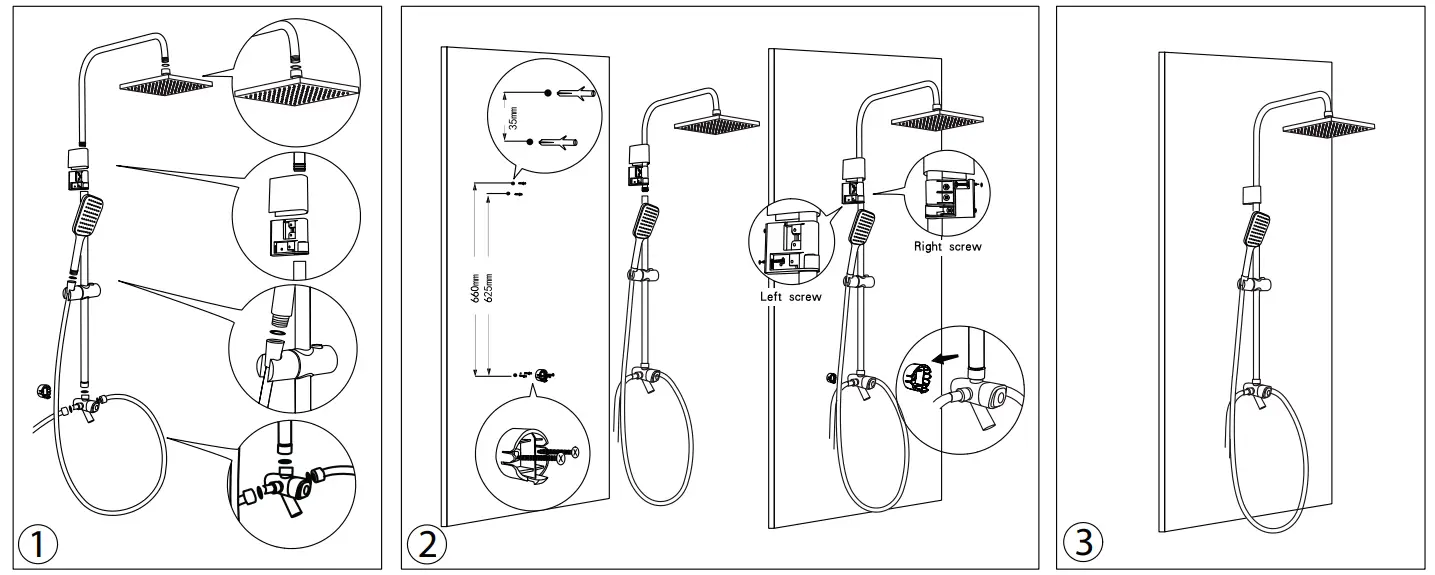 Rain Shower Set Installation Procedures